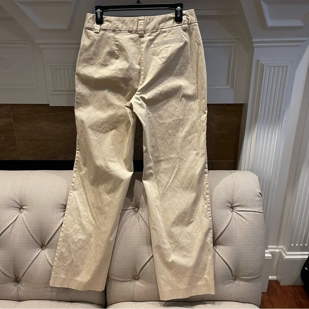AB: Talbots Women's Pants Petite Size 10P Satin finish Cotton Blend Stretchy Tan